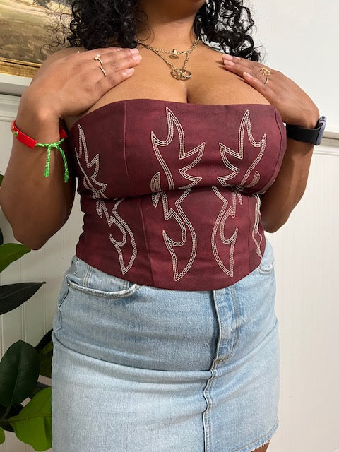 Luna western Corset Top