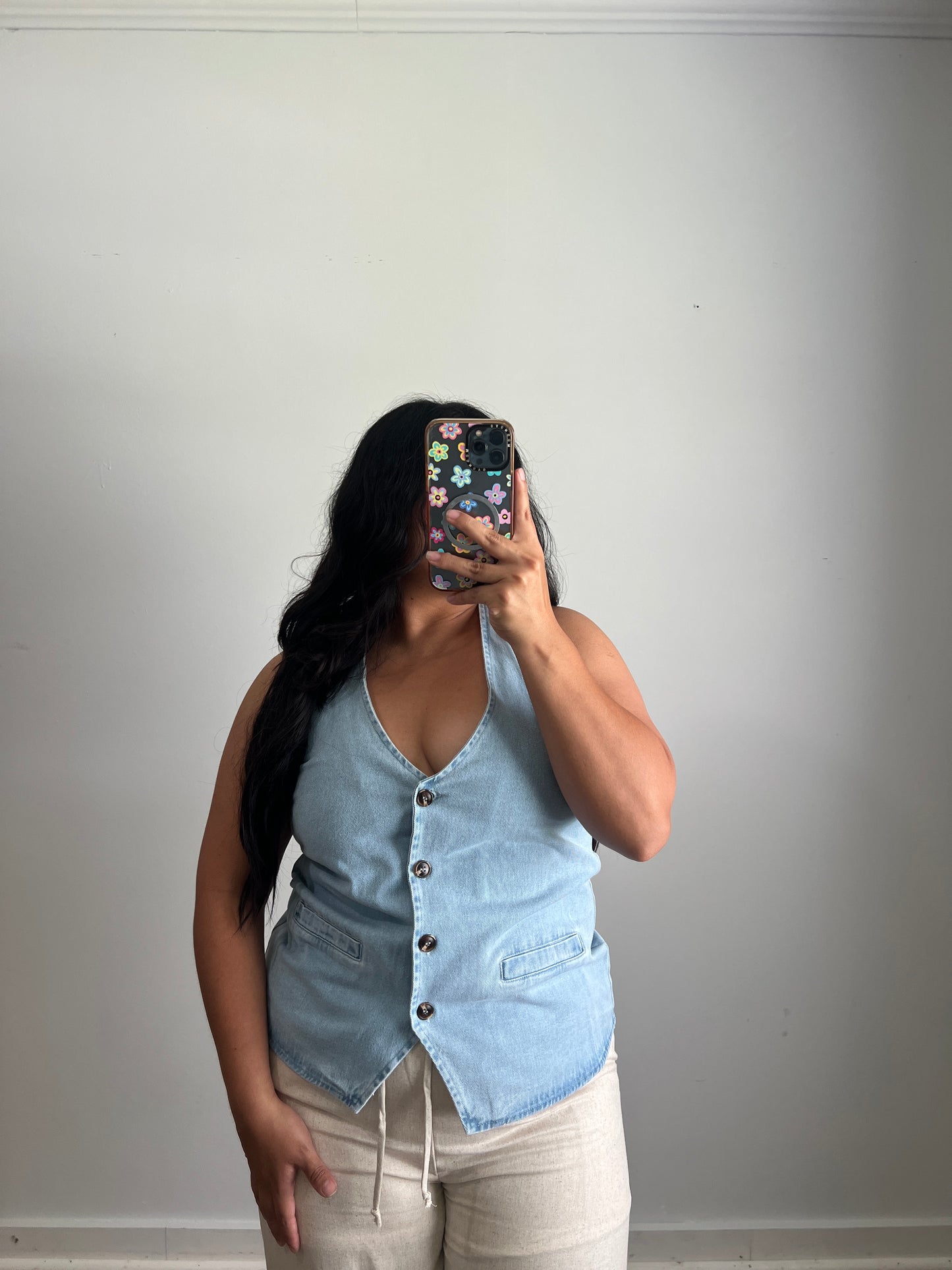 Carolina denim halter top