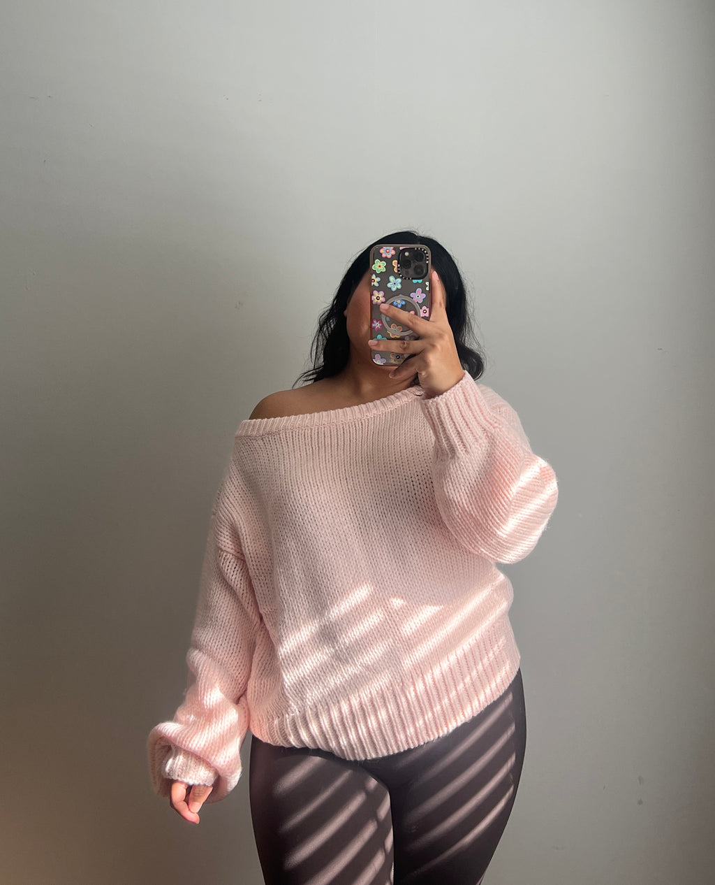 Chunky pink sweater ￼