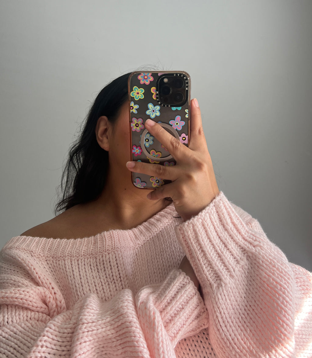 Chunky pink sweater ￼