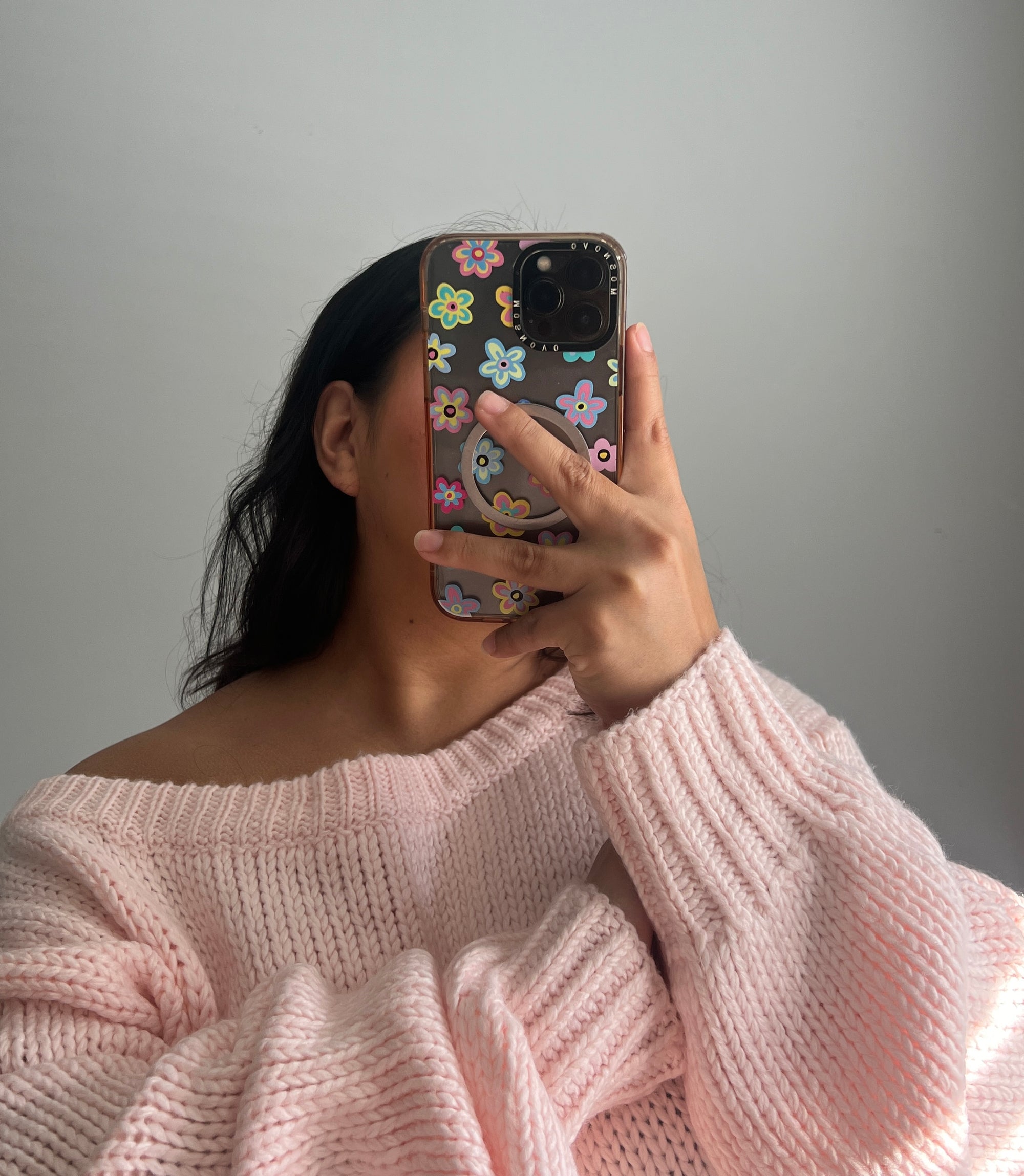 Chunky pink sweater ￼