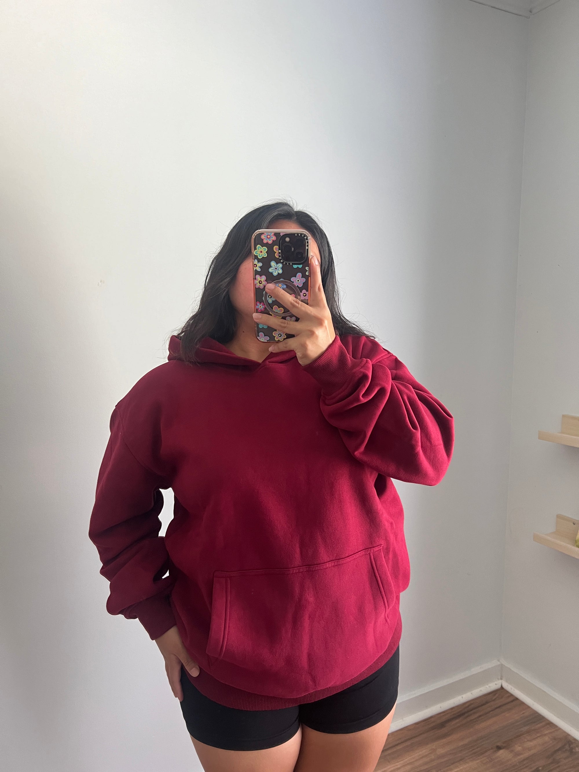 Red wine hoodie