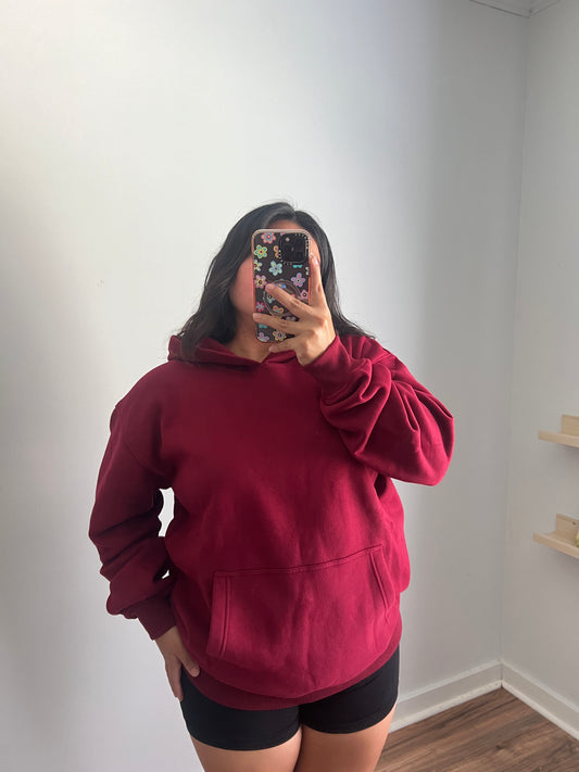 Red wine hoodie