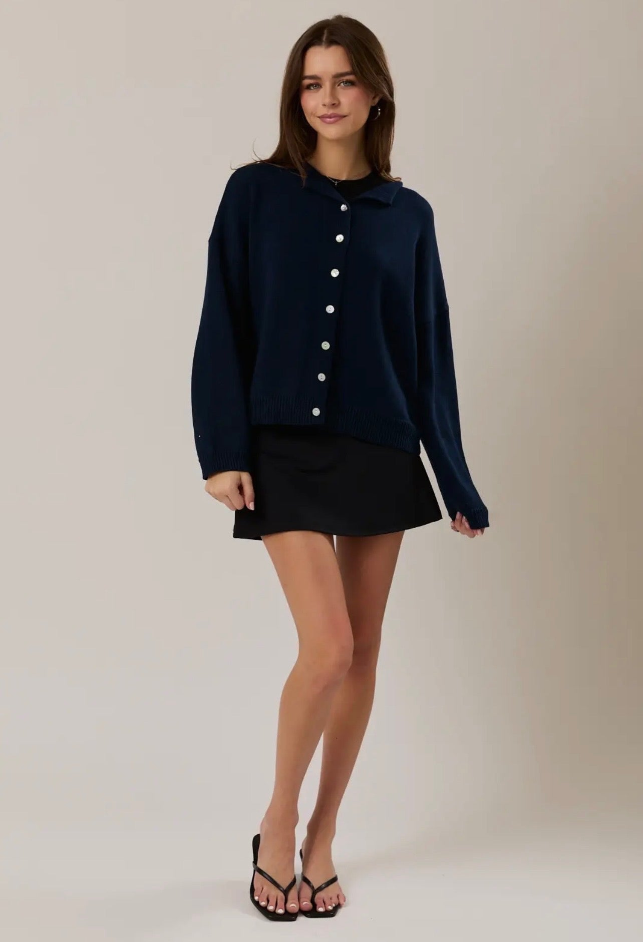 Navy cardigan
