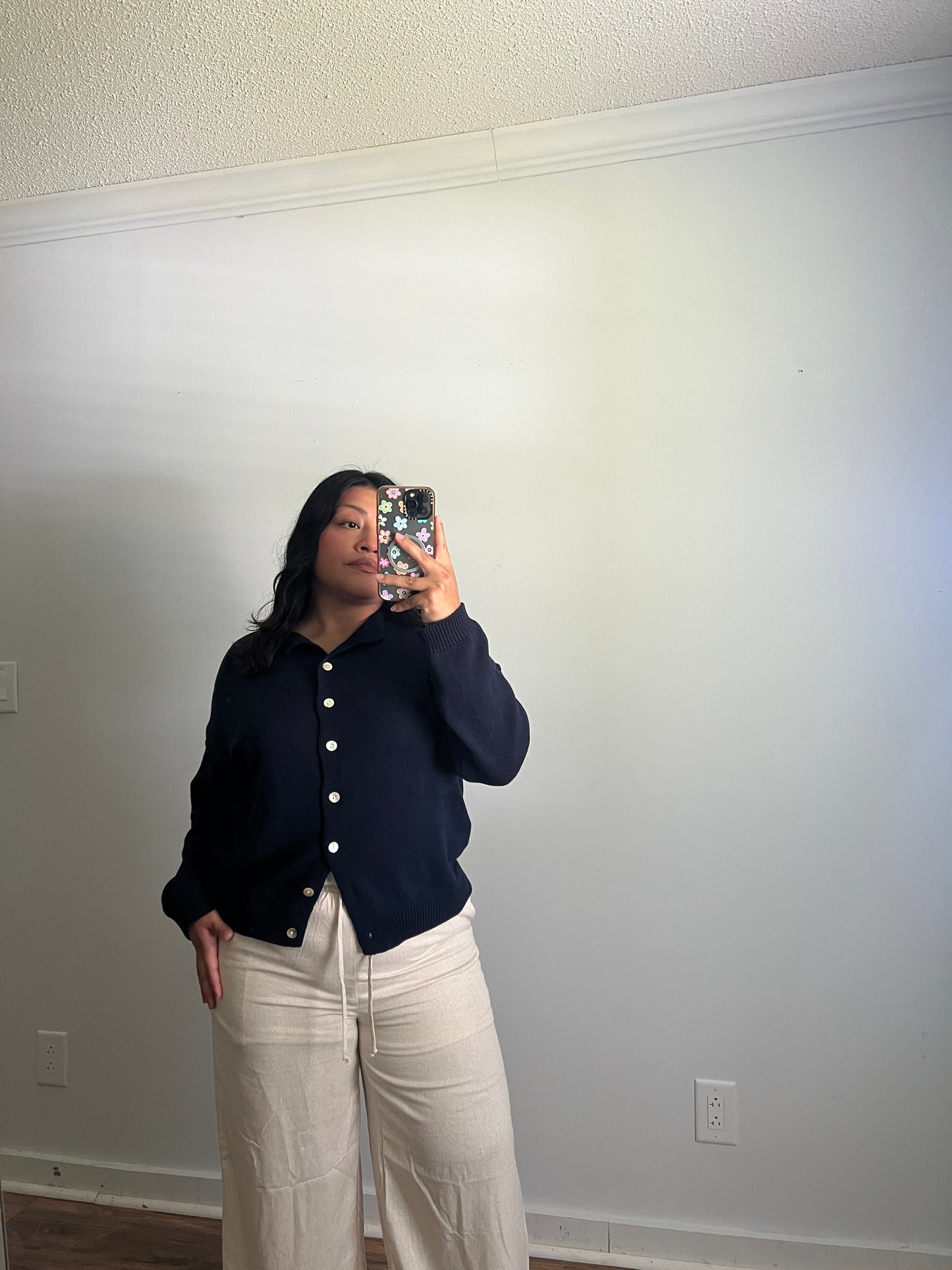 Cream latte Linen Pants