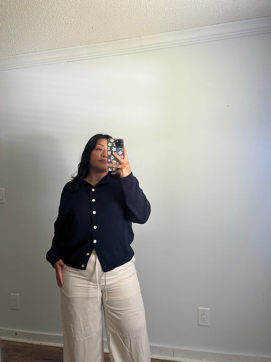 Cream latte Linen Pants
