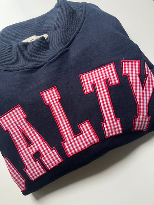 “SALTY” mock neck sweatshirt