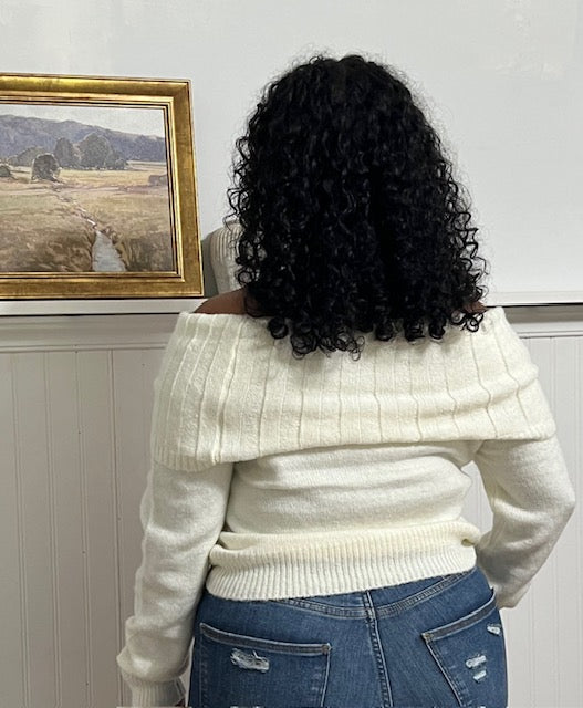 sweet off shoulder sweater