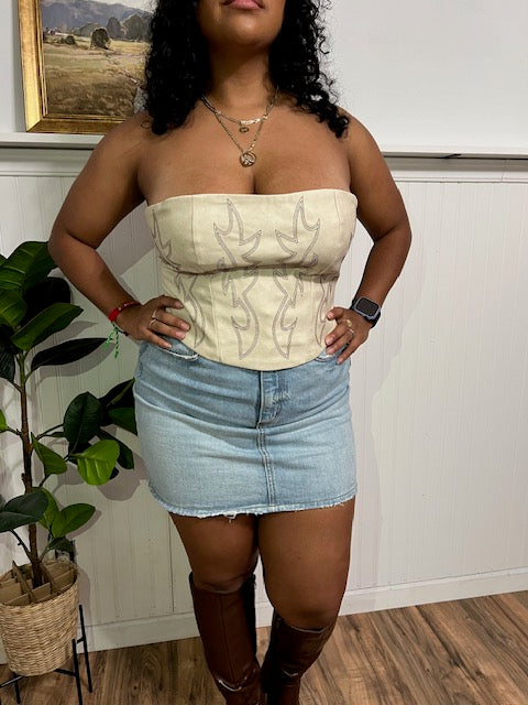 Luna Western Corset Top